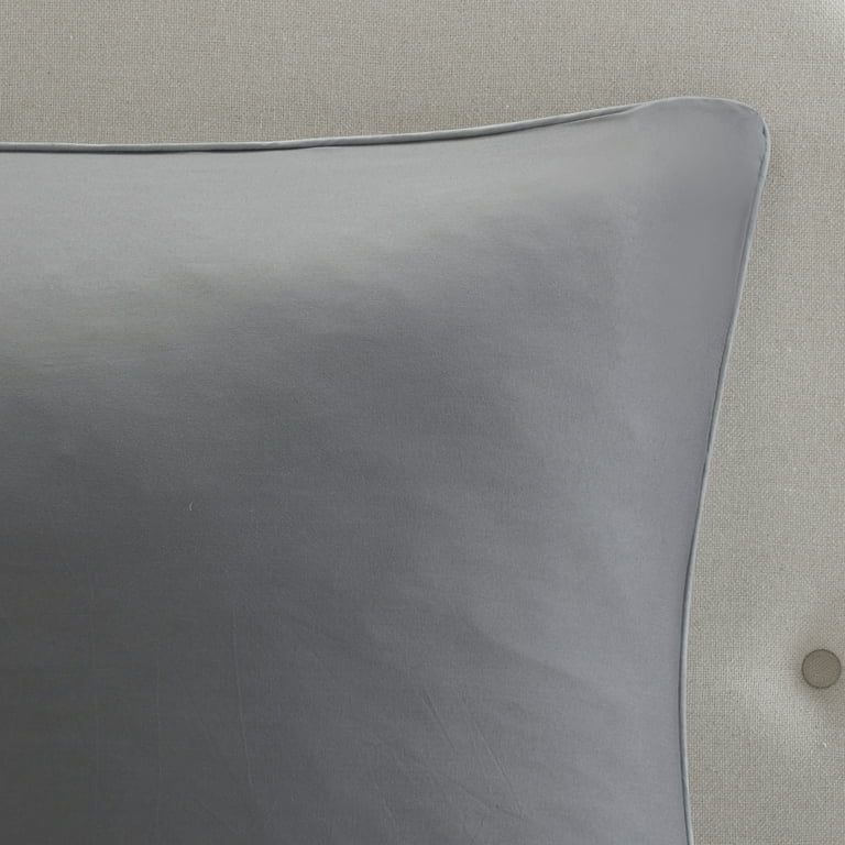 510 Design Ramsey - Set Letto 8 Pezzi Ricamato, Microfibra Neutra, California King