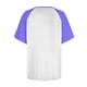 thumbnail image 4 of Tops de Cuello Redondo para las Mujeres en Contraste Impreso Suéter de Manga Corta Top de Moda, Blusa Casual Ligera para Diario, 4 of 5