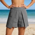 thumbnail image 6 of Aboser Womens Shorts Summer 2026 Casual Splicing Shorts Pull On High Waist Shorts Lightweight Wide Leg Lounge Shorts Loose Fits Beach Vacation Clothes, 6 of 7