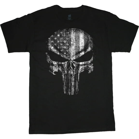 Mens Graphic Tees American Flag Skull T-shirt Dad Fathers Day Gifts