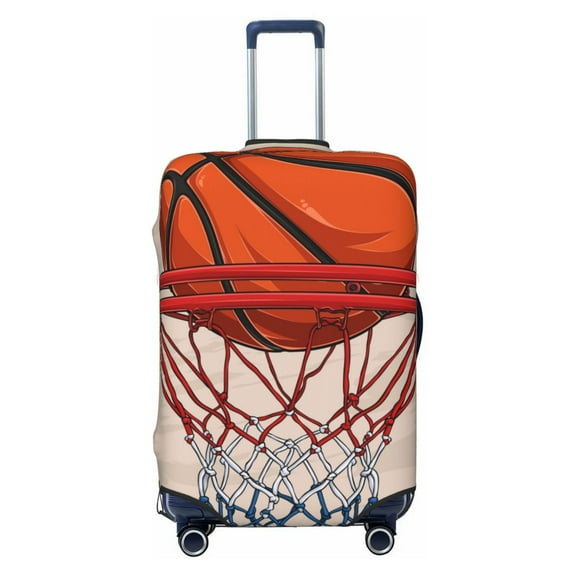 Kdxio Basketball Shot Pattern Luggage Cover for Travel,Elastic and Durable,Fits 18-32 Inch,Anti-Scratch Suitcase Protector-No luggage included
