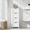 4 Drawers, variant on DRNANLIT White Narrow Floor Cabinet with 4 Drawers, Freestanding Wooden Storage Organizer for Bathroom, Hallway or Living Room, Space-Saving Vertical Design