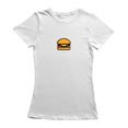 thumbnail image 1 of Cool Basique Cheeseburger Graphique Nourriture T-shirt Blanc pour Femmes, 1 of 1