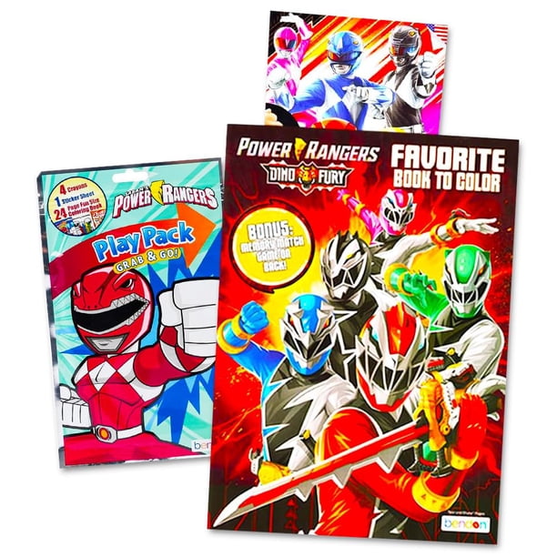 Set de libros para colorear Power Rangers 2 con pegatinas