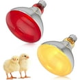 thumbnail image 1 of W Heat Lamp Infra Heat Lamp Bulb for Chicks Reptile Puppies Brooder Bulb Food Service Bathroom Light Therapy Use E Base, 1 of 6