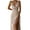 Beige, variant on Patlollav Womens Dresses Sleeveless Solid V Neck Ladies Camies Zipper Vest Long Dress