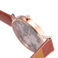 thumbnail image 3 of Reloj de pulsera de cuarzo Hugo con correa de cuero Marrón 1 Pieza, 3 of 10