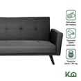 thumbnail image 2 of Sofá Cama Reclinable 3 Personas Sillón Minimalista 2 Posiciones Kingshouse gris, 2 of 8