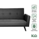 thumbnail image 2 of Sofá Cama Reclinable 3 Personas Sillón Minimalista 2 Posiciones Kingshouse gris, 2 of 8