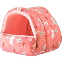 Guinea Pig Bed Cave Cozy Hamster House Hideout Hide House, Small Animal Dwarf Rabbits Hedgehog Bearded Dragon Winter Nest Squirrel Hamster Cage Accessory