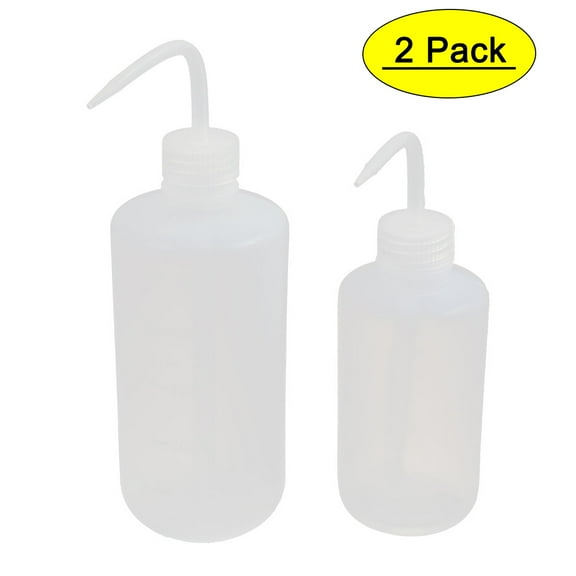 2Pcs 250ml/500ml LDPE Wash Bottles Squeeze Bottles Label Tattoo