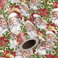 thumbnail image 2 of Vintage Christmas Wrapping Paper - Mini Roll - 23 Inch x 58Inch -  Green Christmas Wrapping Paper for Xmas Holiday, Party Celebration, 2 of 6