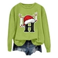thumbnail image 4 of WEAIXIMIUNG Sweat-Shirt pour Femmes Tendance Imprimé de Noël Décontracté à Manches Longues Pull Col Rond Sweat à Capuche 1, 4 of 4