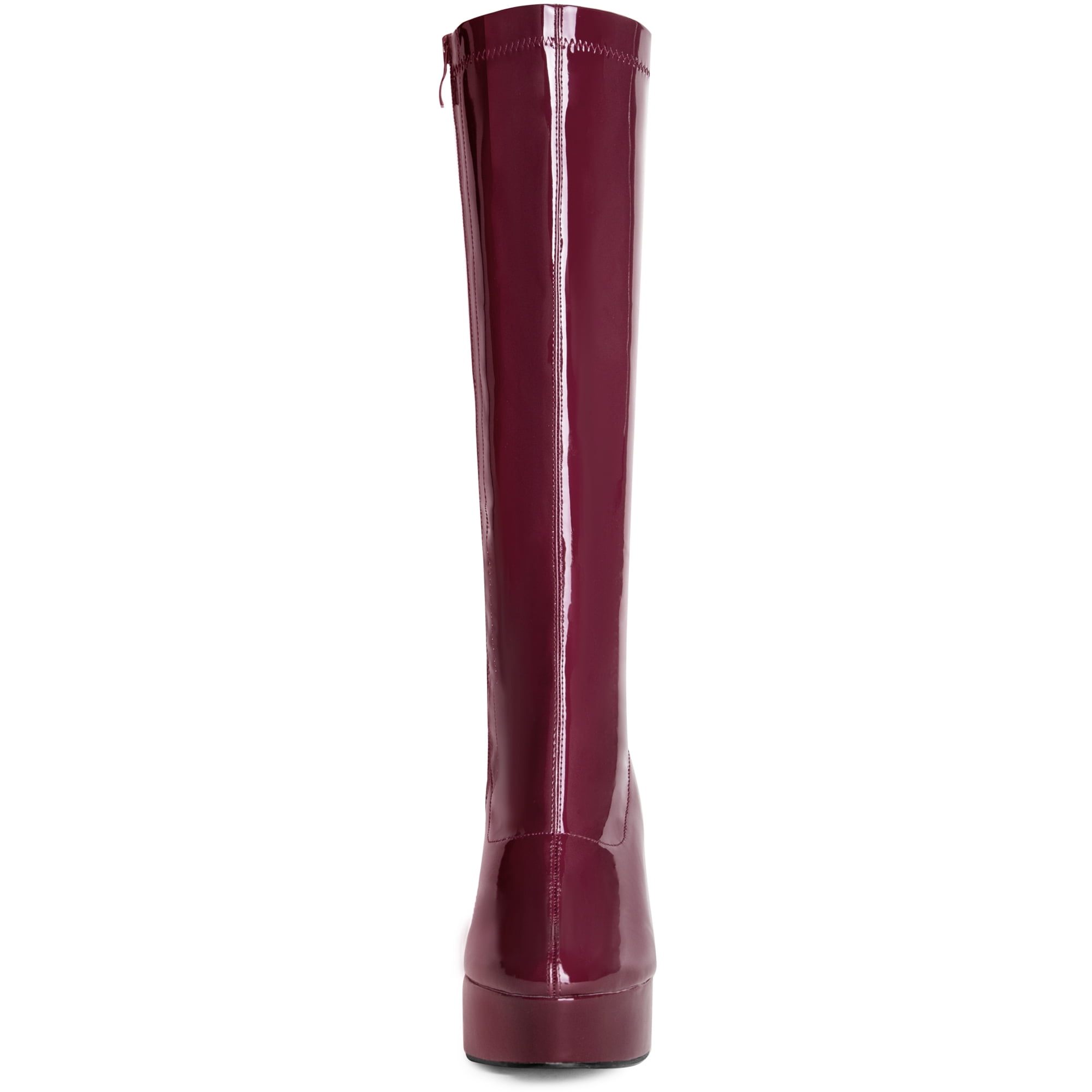 Bottes En Cuir Verni Rouge - Taille 8.5 (US/AU) - Style Booties Pour Femme - Neuf Sans Boîte