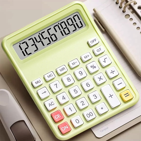 Basic Standard Calculators Portable Silent Keyboard Desktop Calculator with 10-Digit LCD Display,Suitable For Campus Office Home Simples Math Operations
