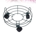 thumbnail image 3 of 1PC Movable Flowerpot Tray Large Flowerpot Storage Rack Sturdy Metal Flowerpot Tray with Idler Wheels for Use Olive Green Size L, 3 of 4