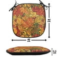 thumbnail image 4 of Autumn Chair Seating Cushion Set of 6, Abstract Doodle of Fallen Leaves Earthy Warm Tones Printed Illustration, Seat Pads for Office with Anti-slip Backing, 16"x16", Apricot and Coffee, by Ambesonne, 4 of 7