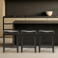 thumbnail image 5 of JOINSUN Stylish Bar Stools, Counter Height Chairs with Footrest, Set of 2, 24 Inch, Black, 5 of 5