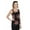 Black With Multi Roses, variant on s Strechable Popcorn Textured Sleeveless Design Tank Top One Size Fits All Navy with White Rose