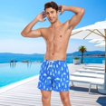 thumbnail image 6 of Men's Quick Dry Casual Beach Shorts Blue Sky and Rain with Pockets, Lightweight Swim Trunks for Surfing Gym, 6 of 9