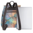 thumbnail image 3 of Disketp Pastel Abstract Fluid Art Mochila de Cuero para Mujer, Bolso de Espalda Antirrobo con Estilo para Viaje, Trabajo y Uso Diario, 3 of 4