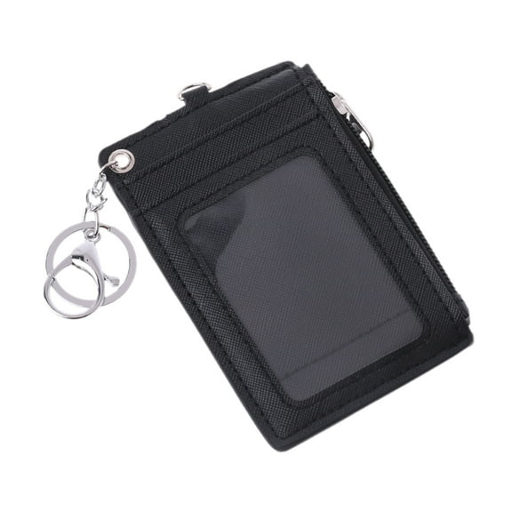 COOLHOOD Portable Leather Business Card Credit Badge Holder Coin Purse Wallet Keychain