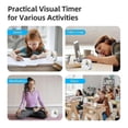 thumbnail image 5 of 60-Minute Visual Timer with Night Light, Countdown Timer,Pomodoro Timer with Rainbow Pattern for Kids and Adults White-XinHan, 5 of 5