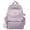 Purple, variant on Large Capacity Waterproof Nylon Backpack Solid Color Daypack with Pendant for Camping Travel 1pc 5 Colors