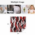 thumbnail image 4 of Red Stripe Cloth Napkins, Grey White Ombre Geometric Modern Abstract Washable and Reusable Dinner Napkins Set of 8, Table Napkin for Kitchen Party Birthday Wedding Hotel Housewarming 20"x20", 4 of 8