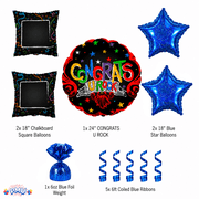 PMU Grad U Roc! Balloon Bouquet Blue (5/pkg) Pkg/1