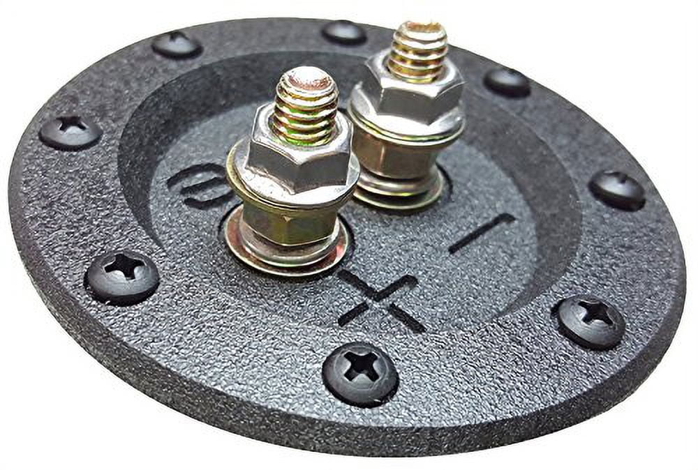SMD 1 Channel Heavy Duty Speaker Terminal (Grade 8) (3/4" PVC Black) (Round)