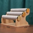 thumbnail image 4 of Organizador de joyas de 3 niveles, soporte para pulseras, expositor desmontable Gris, 4 of 6