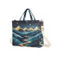 thumbnail image 7 of FORMRS Womens Corduroy Tote Bag Crossbody Shoulder Handbag with Pocket, Dark Mountains, 7 of 7