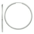 thumbnail image 1 of 14K White Gold Polished Endless 2mm Hoop Earrings, 1 of 3