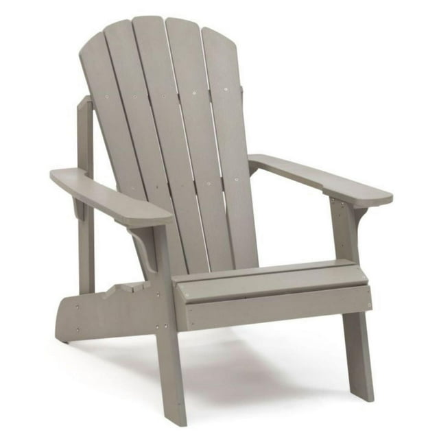 Backyard Lifestyles Adirondack Chair, Polycarbonate – Light Gray, Outdoor Patio Seating