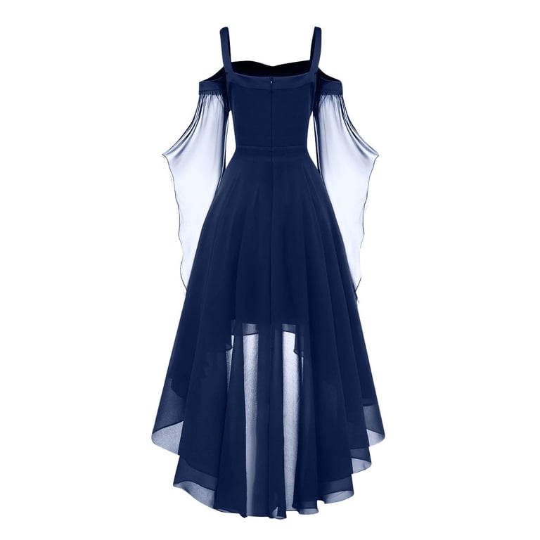 blue vampire dress Claudia Interview With A Vampire Gown Cosplay Theatre Royal Blue Regal Ball  Gown Crochet Top Halloween Costume Gothic Period Victorian