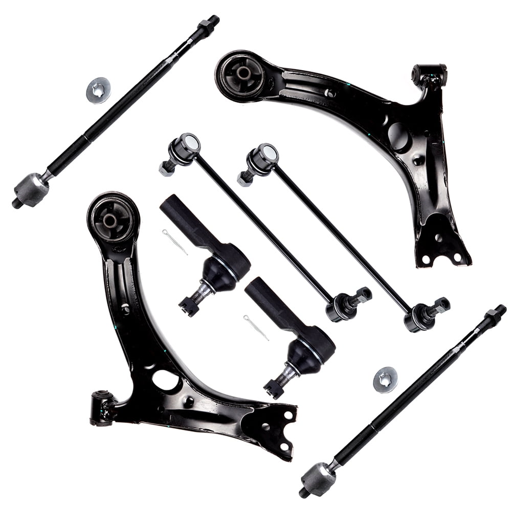 ECCPP Control Arm Kit 2003 2004 2005 2006 2007 2008 for Pontiac Vibe - Inner Tie Rod Ends Lower Control Arms Outer Tie Rod Ends Front Sway Bar End Links
