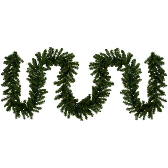 50' x 10" Pre-Lit Canadian Pine Commercial Artificial Christmas Garland - Clear Lights