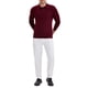 thumbnail image 2 of Camisa de polo de punto de negocios de color sólido de manga larga para hombre L Burdeos, 2 of 6