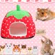thumbnail image 4 of Cálido pequeño conejillo de indias escondite casa de conejillos de indias pequeños animales domésticos cama cerdo holandés nido de hámster erizo invierno cálido ardilla erizo chinchilla casa jaula ni, 4 of 4