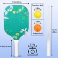 thumbnail image 4 of Pickleball Paddles Set Of 2, Fiberglass Surface, Spring Flowers Floral Print, 4 Balls & Bag, 4 of 5