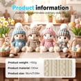 thumbnail image 4 of Handmade Mini Bunny Hug Cute Easter Gift, 2026 New Soft Plush Rabbit Mini Bunny Hugs in Box with Card, Easter Basket Bunny Stuffer Women Men for Birthday, Mother's Day, Valentine's Day (Brown), 4 of 7