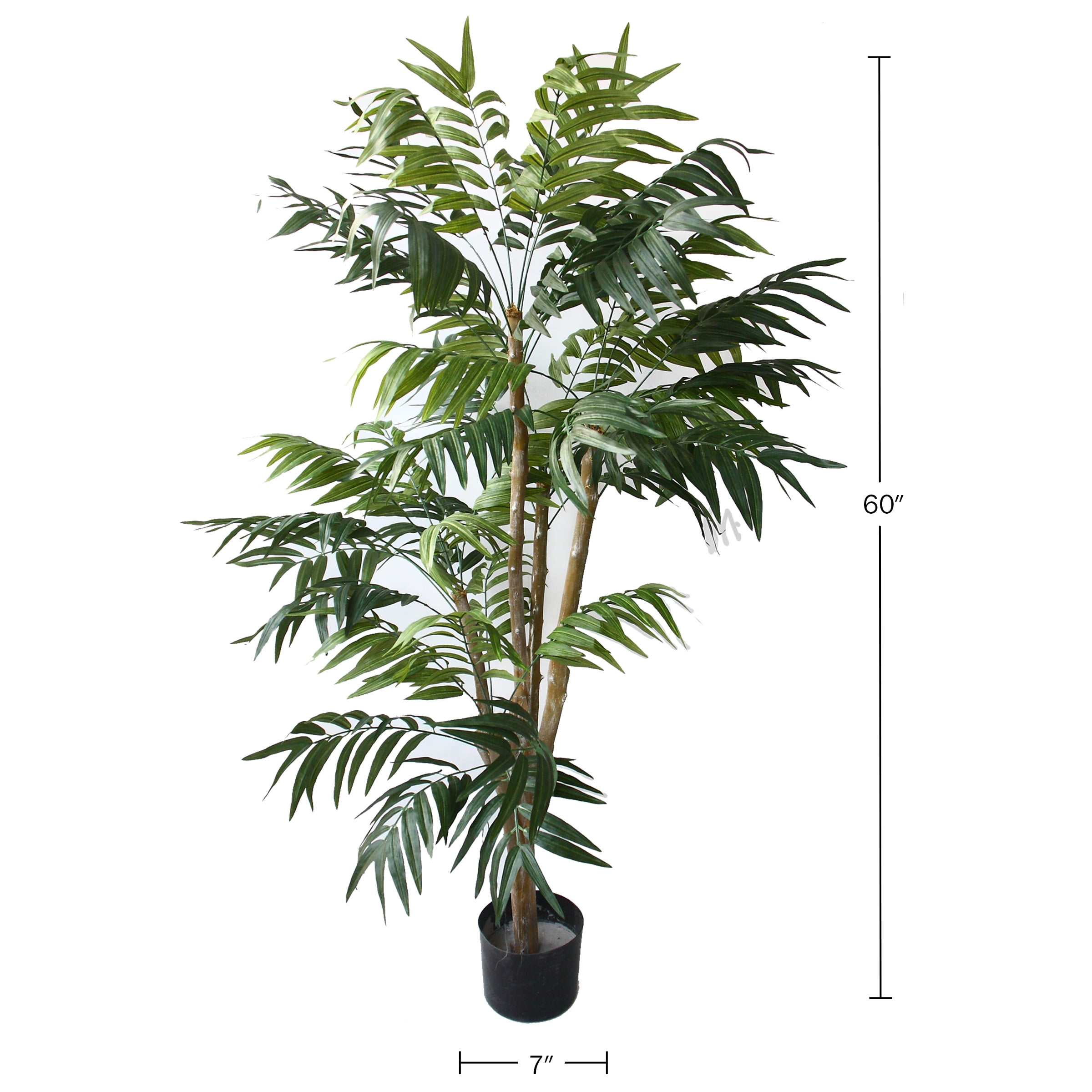 Pure Garden 5-Foot Artificial Palm Tree – Potted Tropical Fake Plant