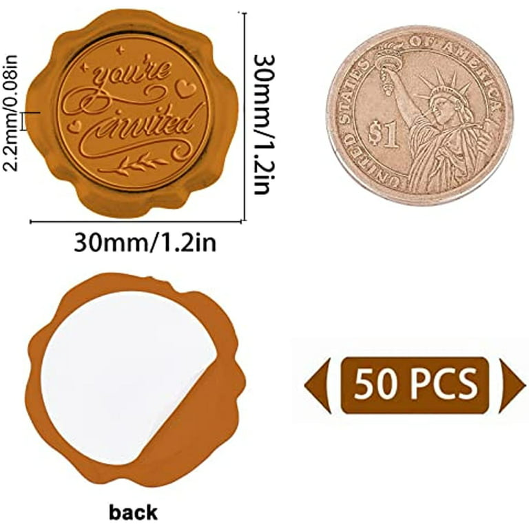 Custom Plastic Wax Seal Sticker, Environmental Sealing Wax Sticker For  Decorate Invitations