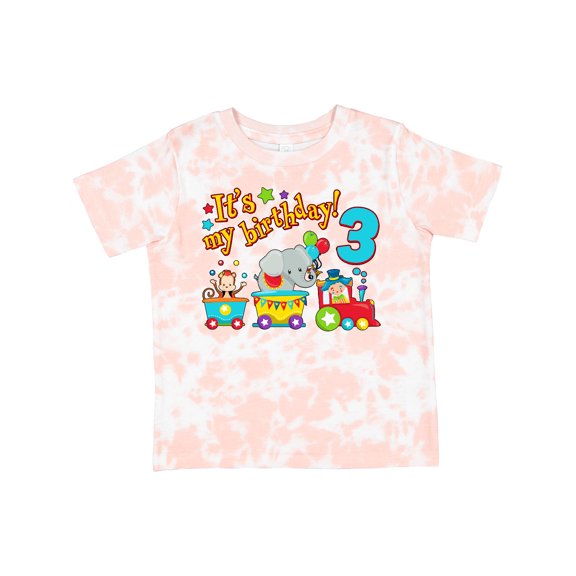 Inktastic It's My Birthday Circus Train 3rd Birthday Boys or Girls Toddler T-Shirt