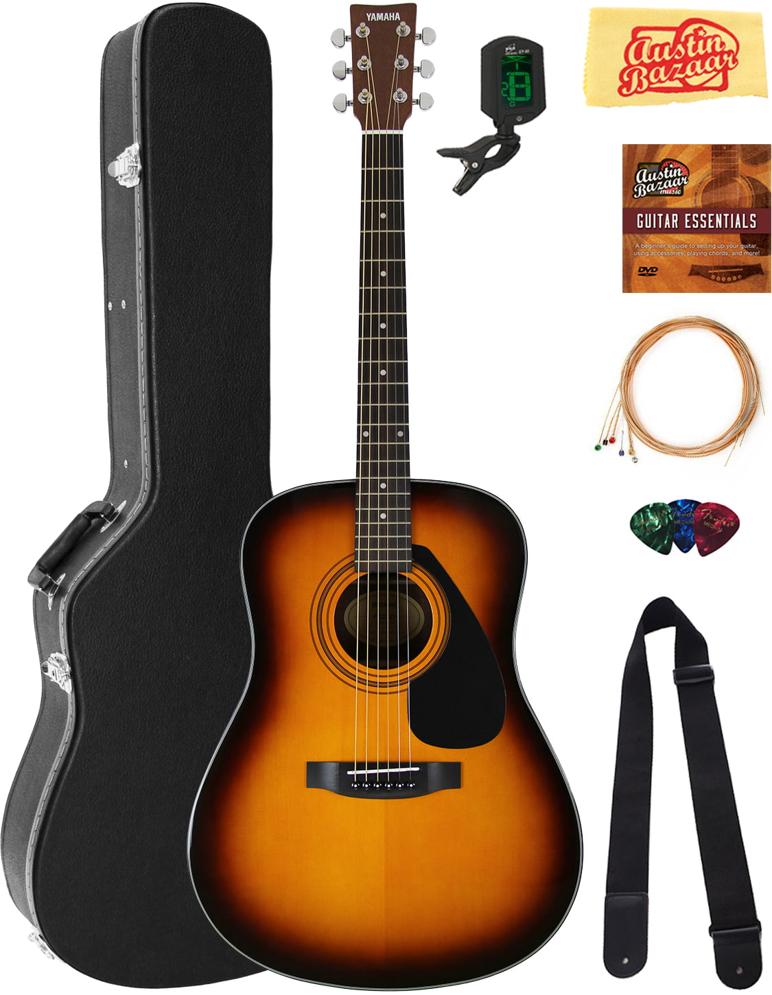 Yamaha F325D Dreadnought Acoustic Guitar - Tobacco Sunburst w/ Hard Case -