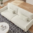 thumbnail image 4 of Unbranded Convertible Futon Sofa Bed, Adjustable Couch Sleeper, Modern Couch Corduroy Fabric Comfy Sofa bed Beige, 4 of 5