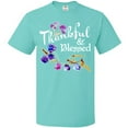 thumbnail image 3 of Inktastic Thankful and Blessed Inspirational Saying with Flowers T-Shirt, 3 of 5