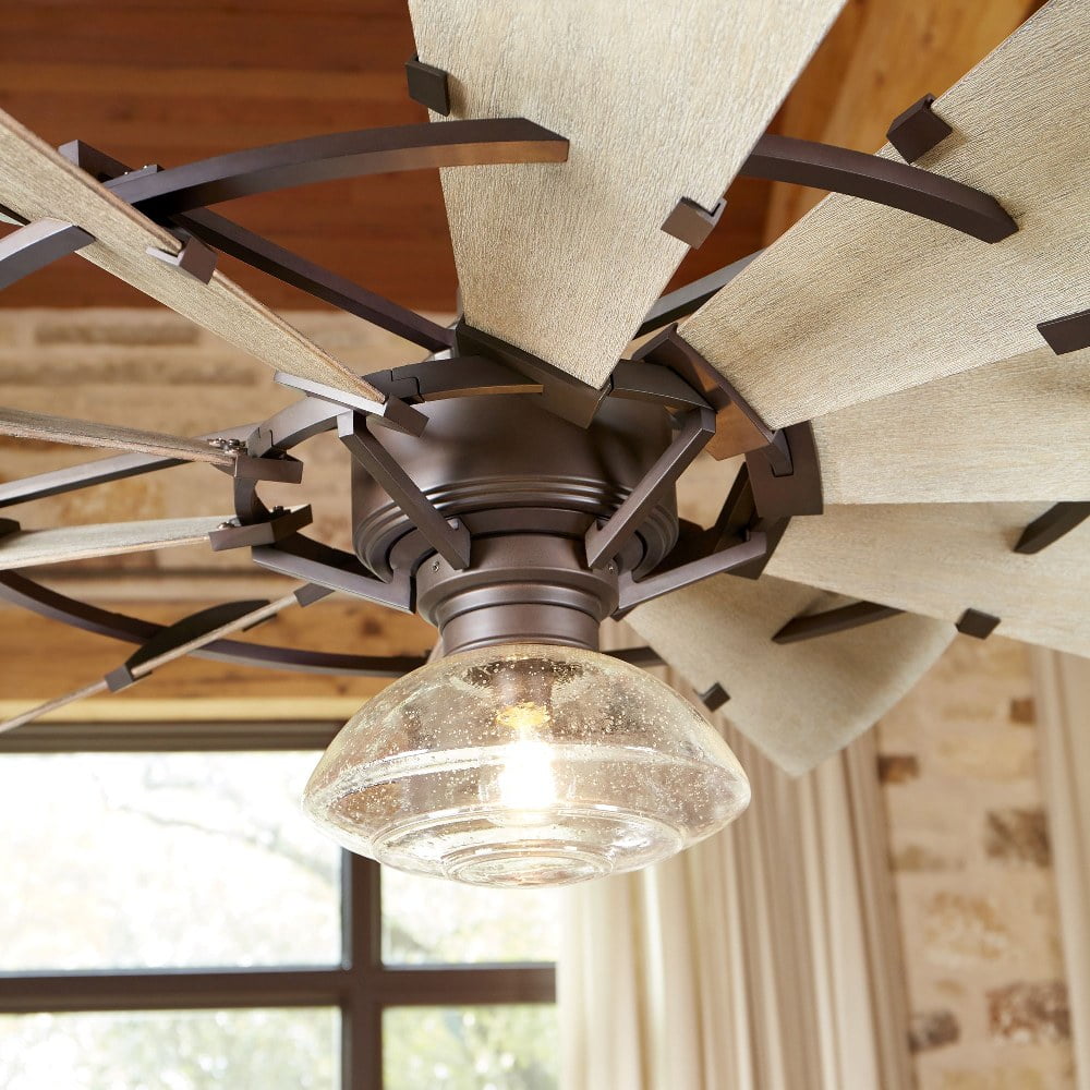 95210-9-Quorum Lighting-Windmill - Ceiling Fan in Transitional style - 52 inches wide by 16.46 inches high-Galvanized Finish-Weathered Oak Blade Color