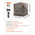thumbnail image 4 of VEVOR Hunting Blind, 4-5 Person See Through Ground Blinds with Carrying Bag, 360 Degree Portable Camouflage Tent, Durable Concealed Shelter with Silent Zipper Door and Window, for Turkey and Deer, 4 of 9